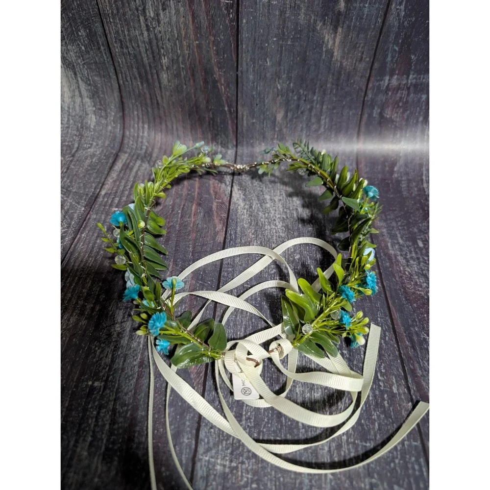 Fairy Flower Dragonfly Crown Women Elf Headpiece Forest Floral Headband NEW